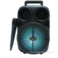Colourful Light Boombox: 6.5 Inch Subwoofer Outdoor Karaoke Party Bluetooth Speaker with Microphone